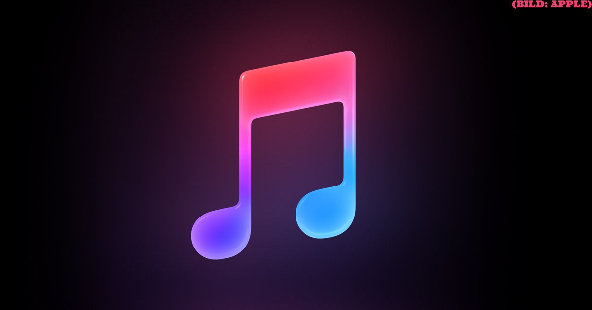 Apple Music logo on a dark background for Apple subscription services