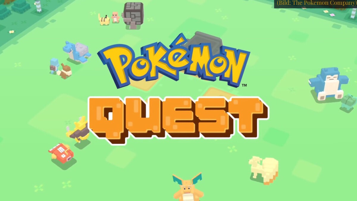 Pokémon Quest logo and home screen on an iOS device