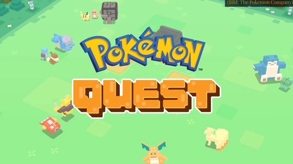 Pokémon Quest logo and home screen on an iOS device
