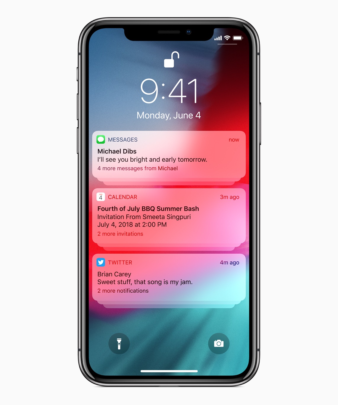 Image: Apple / iOS 12 Group Notifications