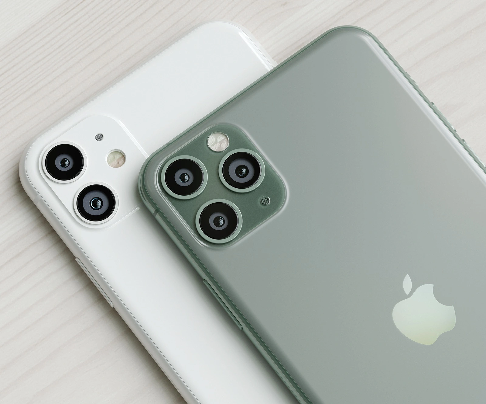 ITALY-22 SEPTEMBER, 2019: iPhone 11 and 11 Pro smartphones on table. Iphone 11 in close up. Latest Apple Mobile iphones model. Illustrative editorial.