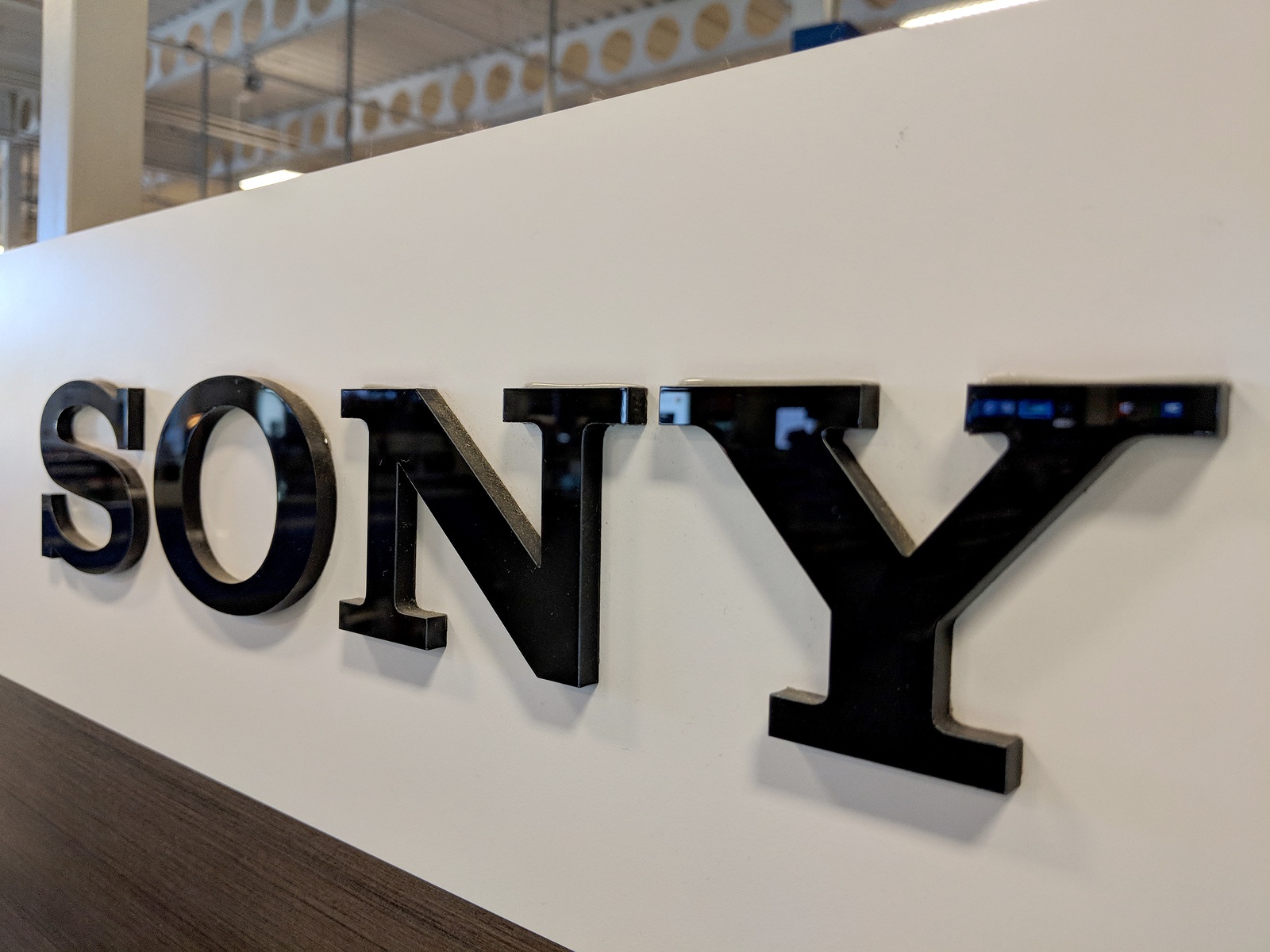 Honolulu - September 7, 2018: Sony logo on wall in Honolulu Best Buy store. Sony Corporation is a Japanese multinational conglomerate corporation headquartered in Knan, Minato, Tokyo. Its diversified business includes consumer and professional electronics