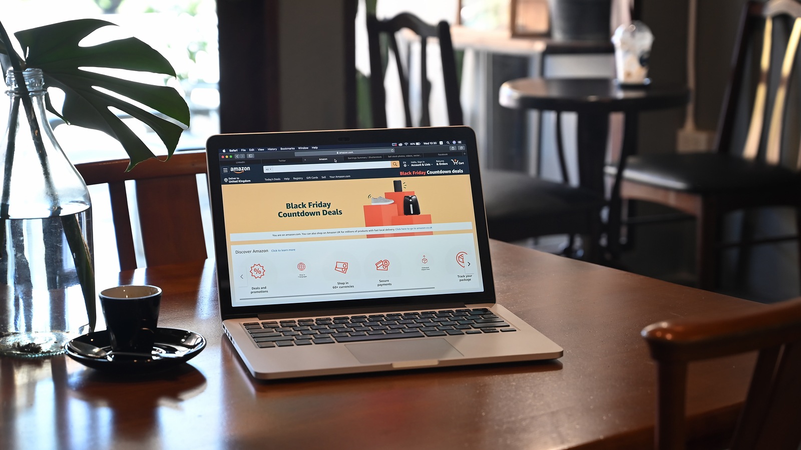 CHIANGMAI, THAILAND - NOV 27 2019: Amazon shopping website on Apple MacBook Pro with Safari Internet browser, it is an American electronic commerce and cloud computing company.