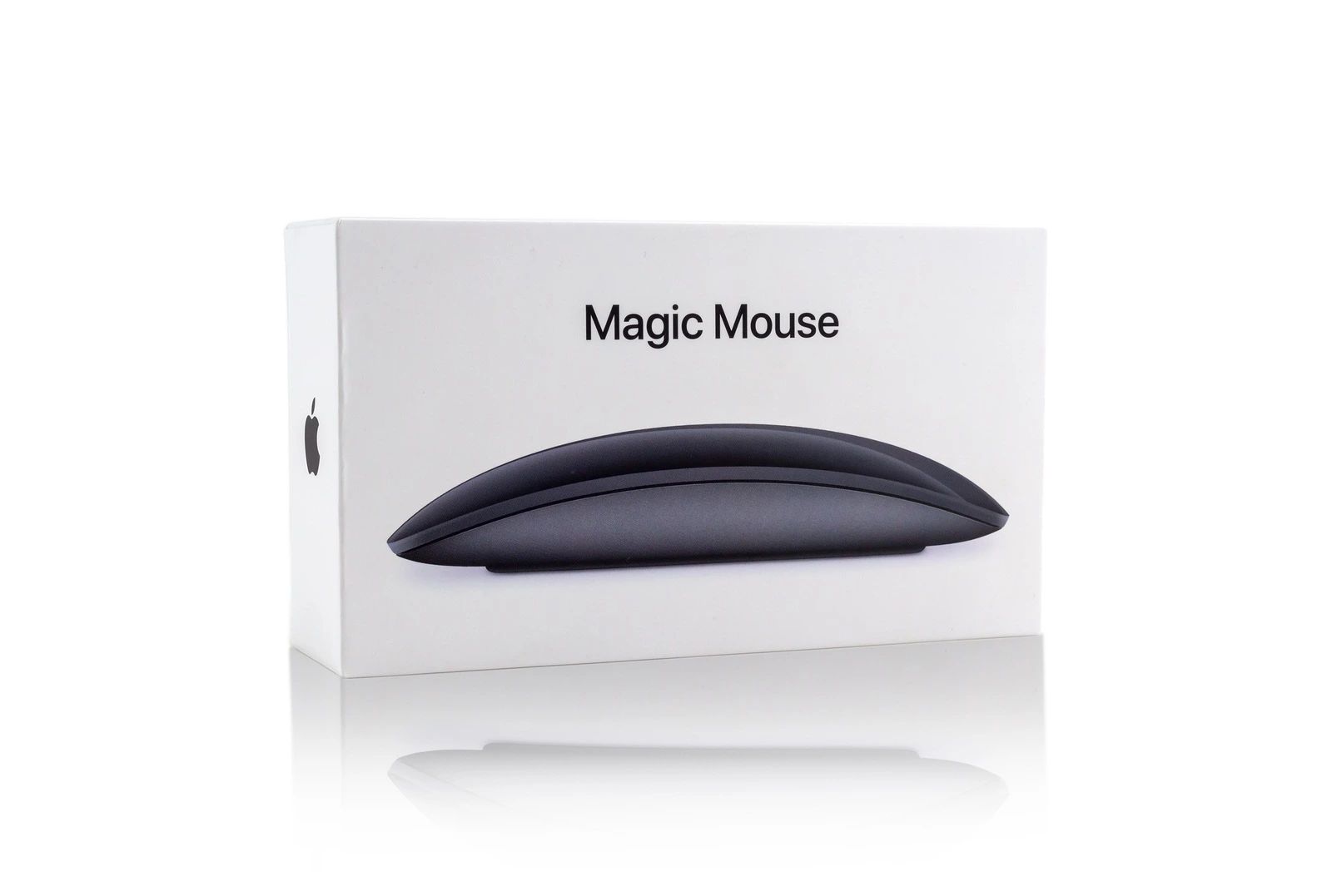 Rostov-on-Don, Russia - November 2018. Magic Mouse 2 color "Space Grey". Computer mouse from the company Apple in the box on a white background.