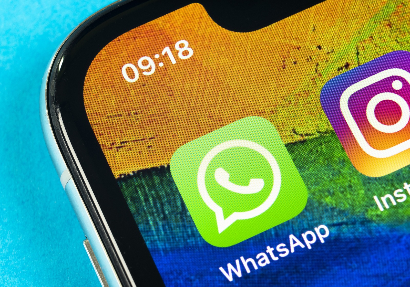 Helsinki, Finland, May 4, 2019: Whatsapp messenger application icon on Apple iPhone X smartphone screen close-up. Whatsapp messenger app icon. Social media icon. Social networks