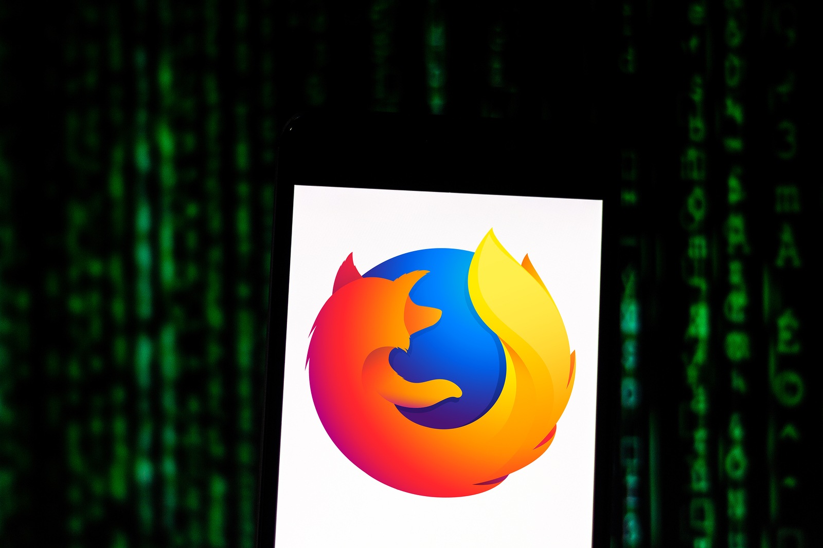 March 25, 2019, Brazil. Mozilla Firefox browser logo on mobile device. Mozilla Firefox is a free, multi-platform browser developed by the Mozilla Foundation with the help of hundreds of contributors.