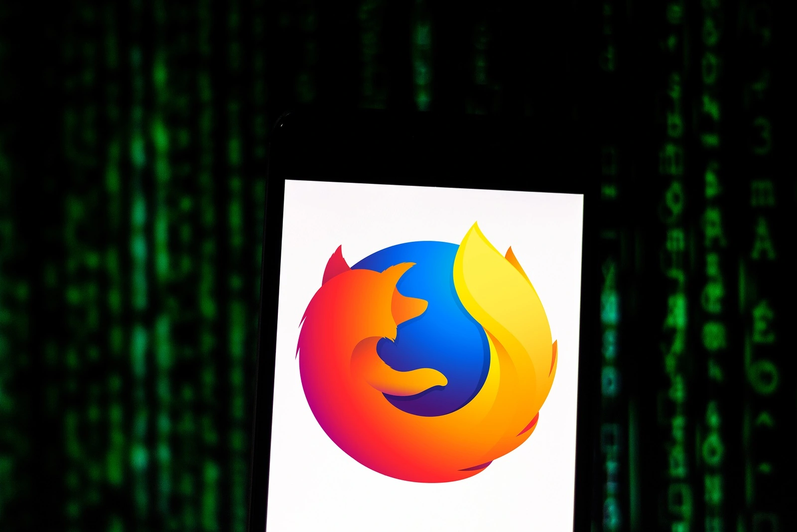 March 25, 2019, Brazil. Mozilla Firefox browser logo on mobile device. Mozilla Firefox is a free, multi-platform browser developed by the Mozilla Foundation with the help of hundreds of contributors.