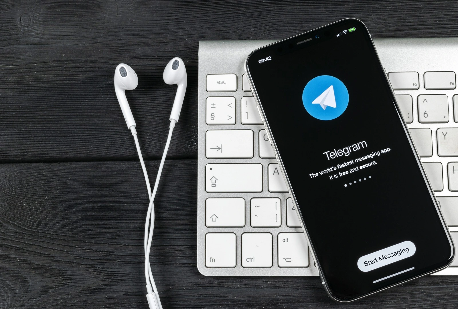 Saint-Petersburg, Russia, June 2, 2018: Telegram X application icon on Apple iPhone X screen close-up. Telegram X app icon. Telegram X is an online social media network. Social media app
