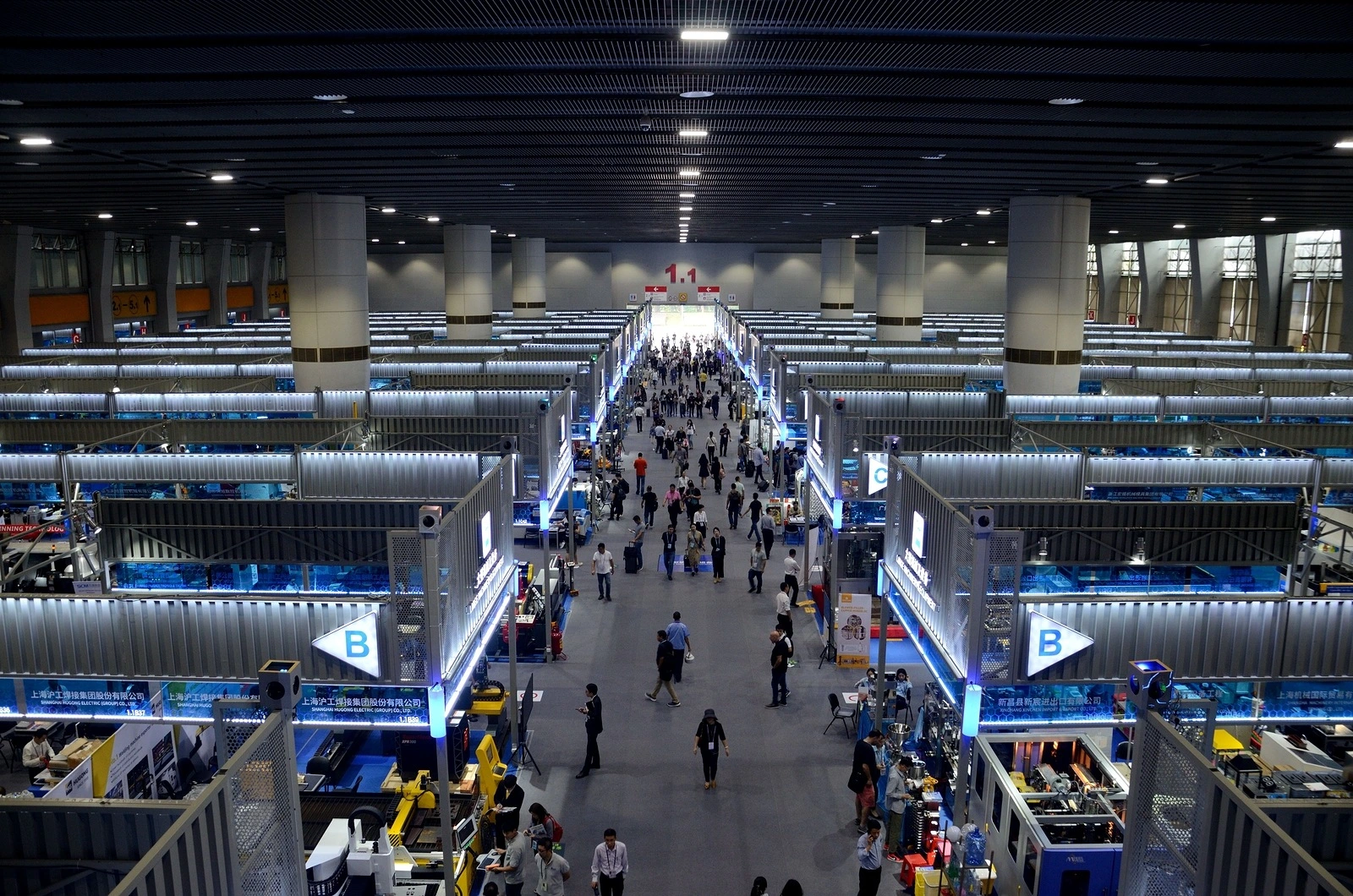 GUANGZHOU (CANTON), CHINA - OCTOBER 19: 126th Canton Fair, China Import and Export Fair. Visitors from all around the World inside machinery hall on October 19th, 2019.