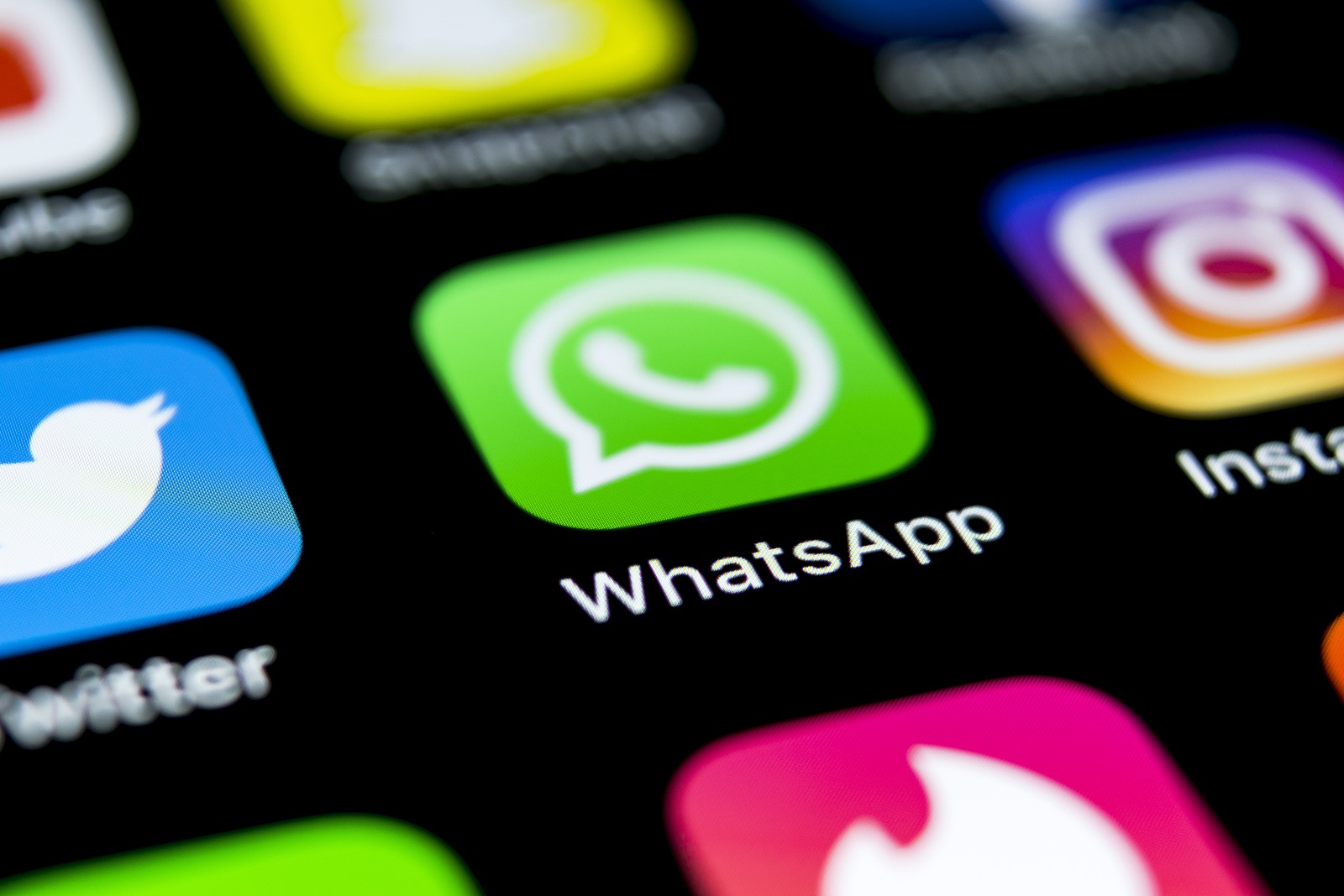 Saint-Petersburg, Russia, April 12, 2018: Whatsapp messenger application icon on Apple iPhone X smartphone screen close-up. Whatsapp messenger app icon. Social media icon. Social networks
