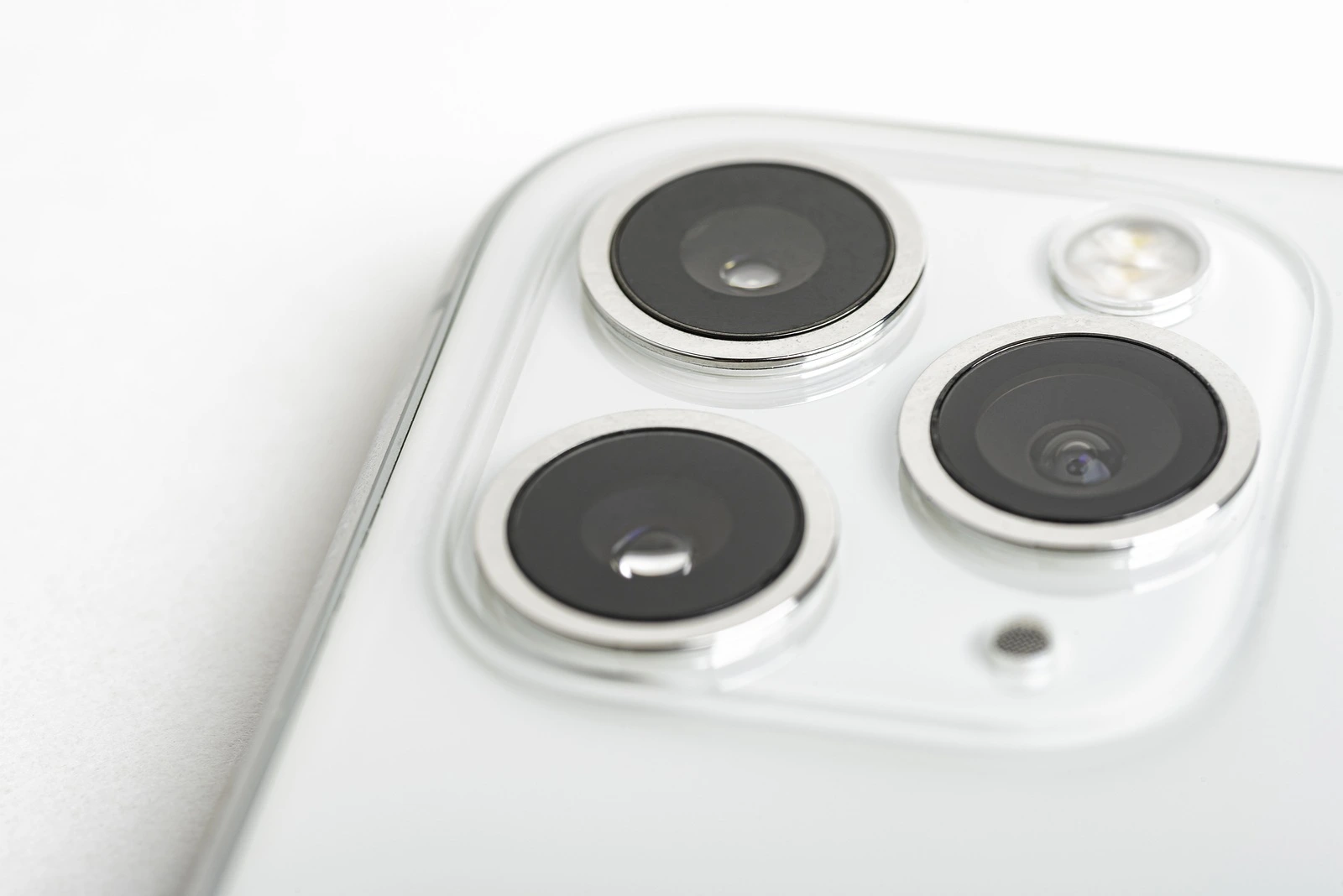 Vidalia, Georgia / USA - September 27, 2019: A studio product shot of Apple's iPhone 11 Pro Max mobile phone in silver set on white background.