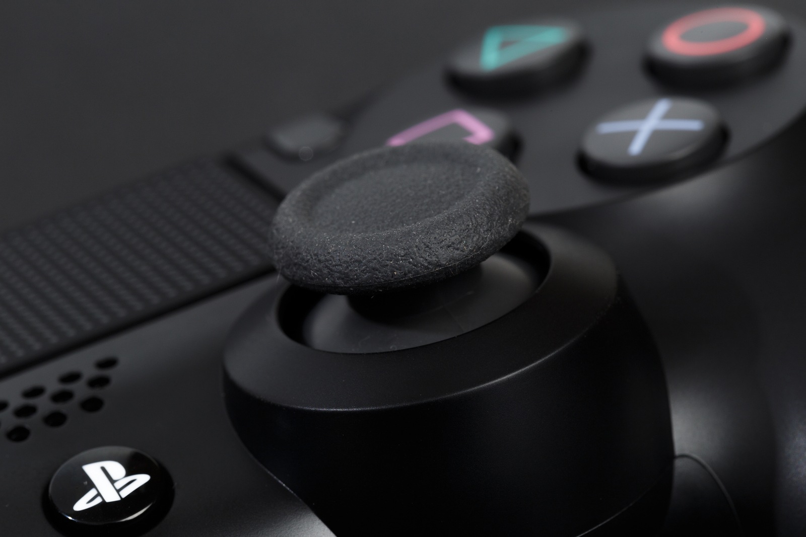 Russia, OCTOBER 24 2019: The new Sony Dualshock 4 with PlayStation 4. Sony PlayStation 4 game console of the eighth generation.