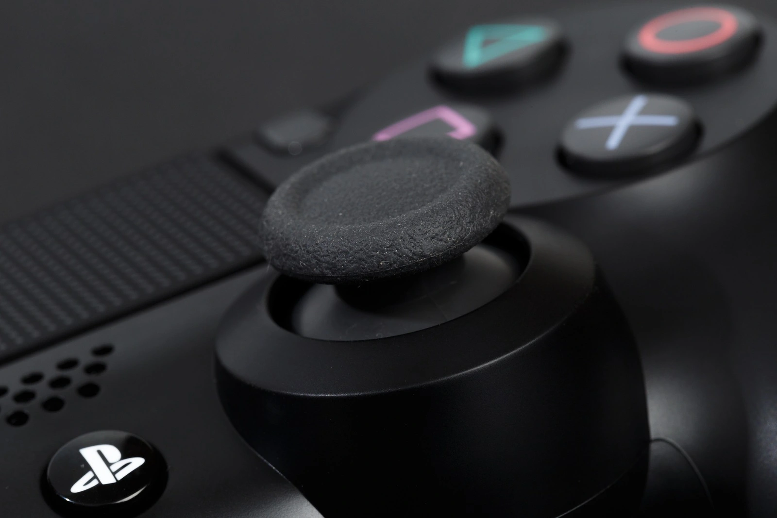 Russia, OCTOBER 24 2019: The new Sony Dualshock 4 with PlayStation 4. Sony PlayStation 4 game console of the eighth generation.