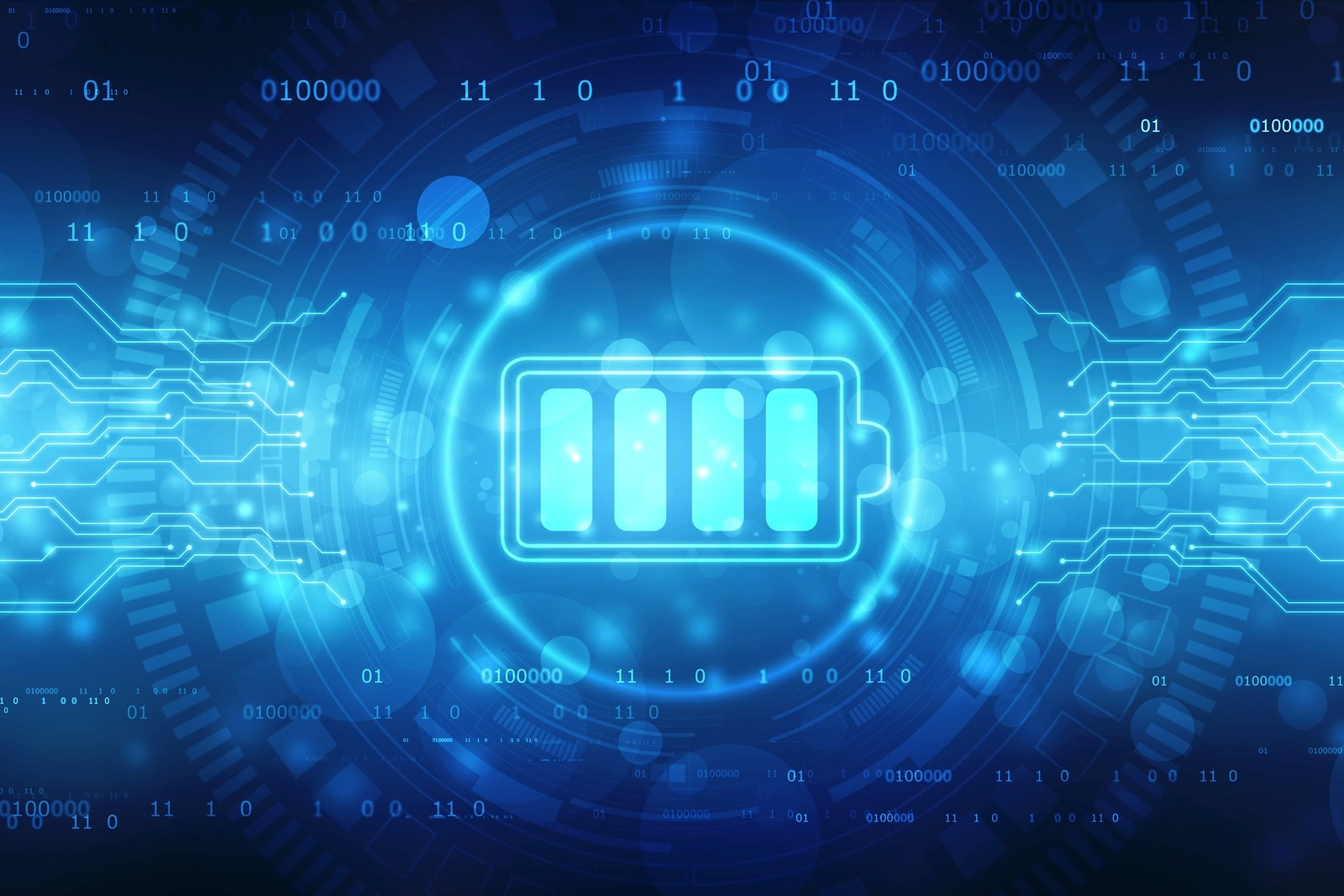 Battery Icon in digital background, Battery Supply Concept Background, Energy Efficiency Concept, Battery Supply Concept Background, Energy Efficiency Concept, Power and Energy Concept Background