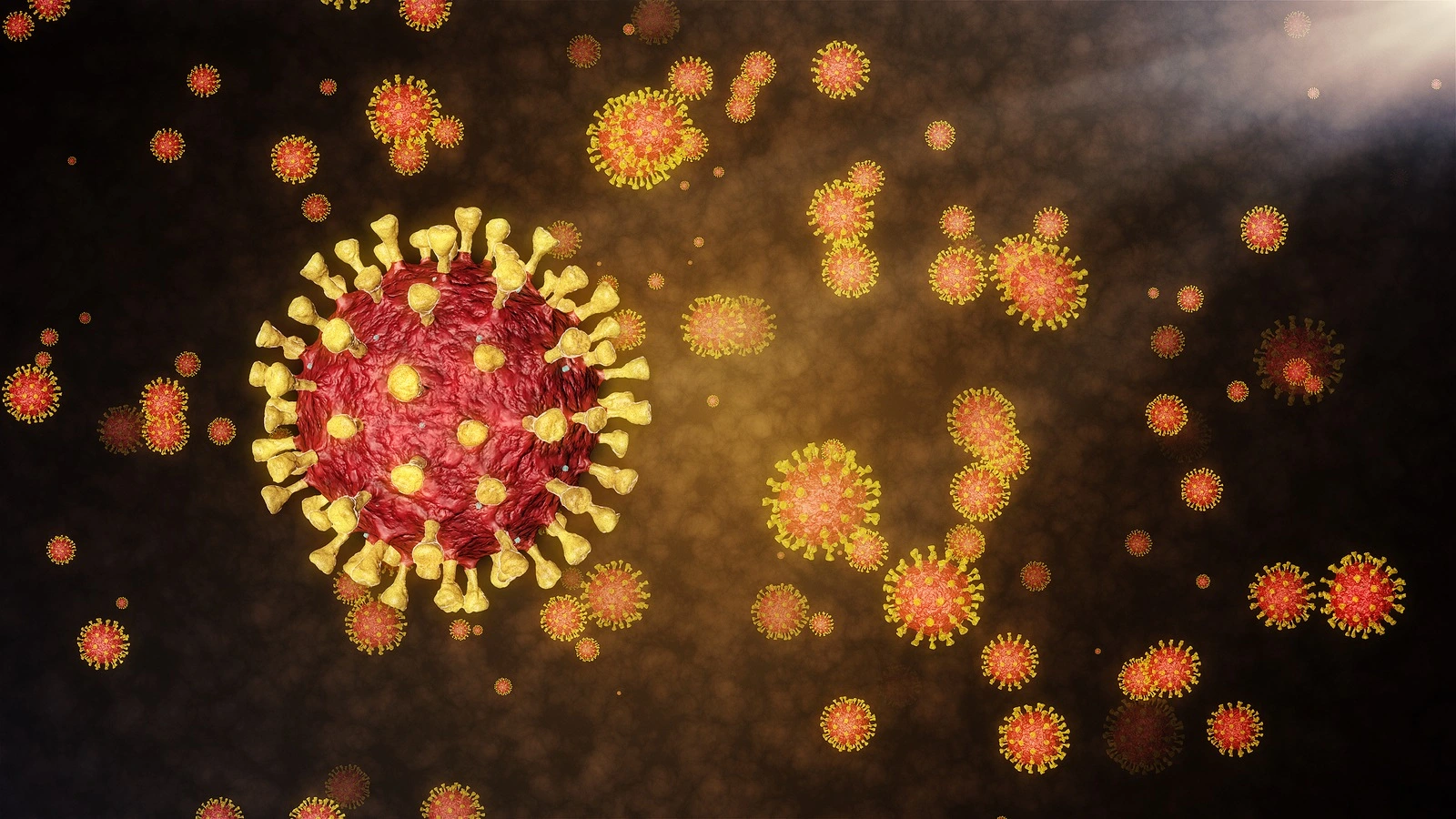 Coronavirus COVID-2019 novel coronavirus concept responsible for Asian flu outbreak and coronaviruses influenza as dangerous flu strain cases as a pandemic 3d rendering