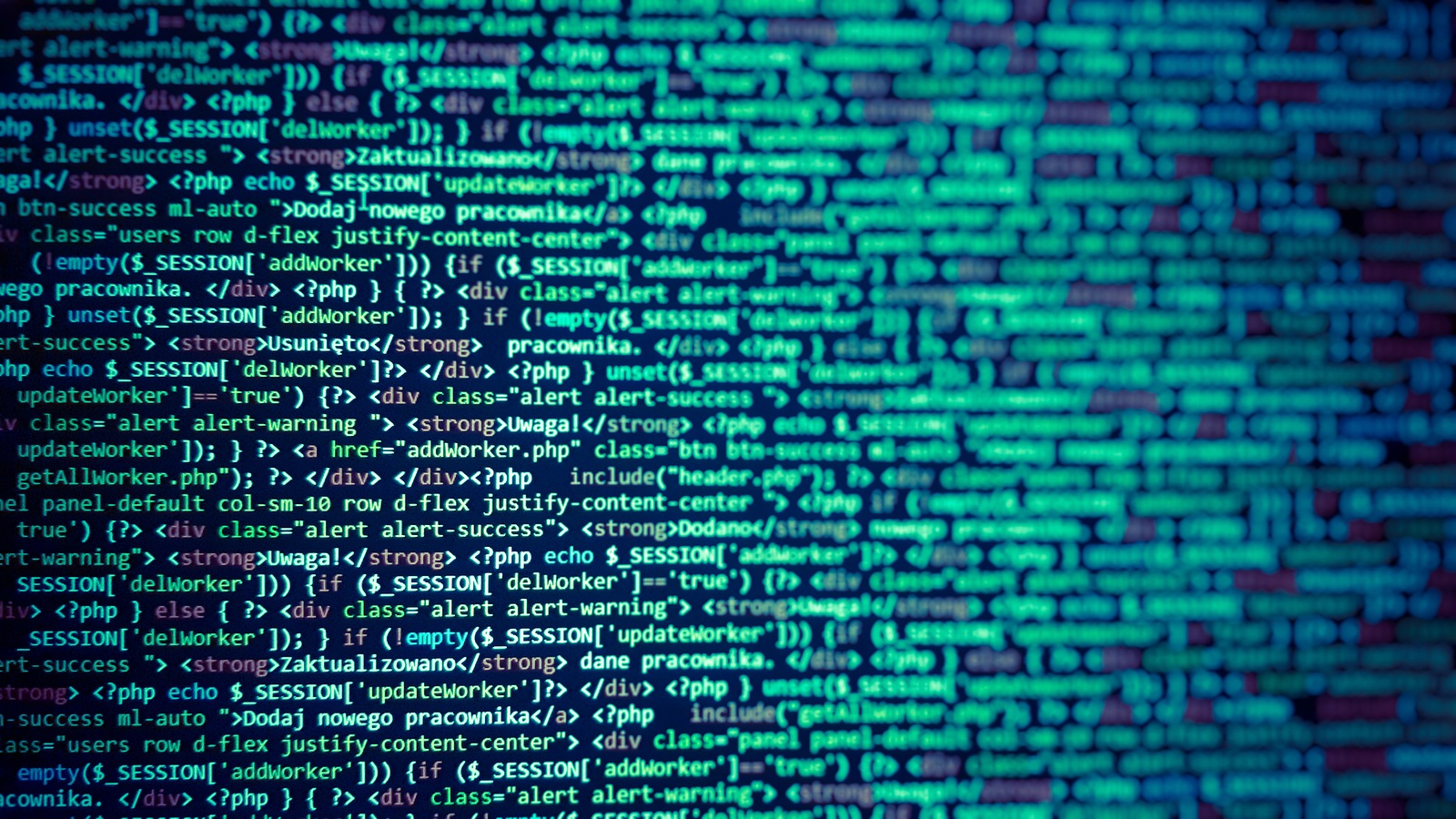 Code, HTML, php web programming source code.