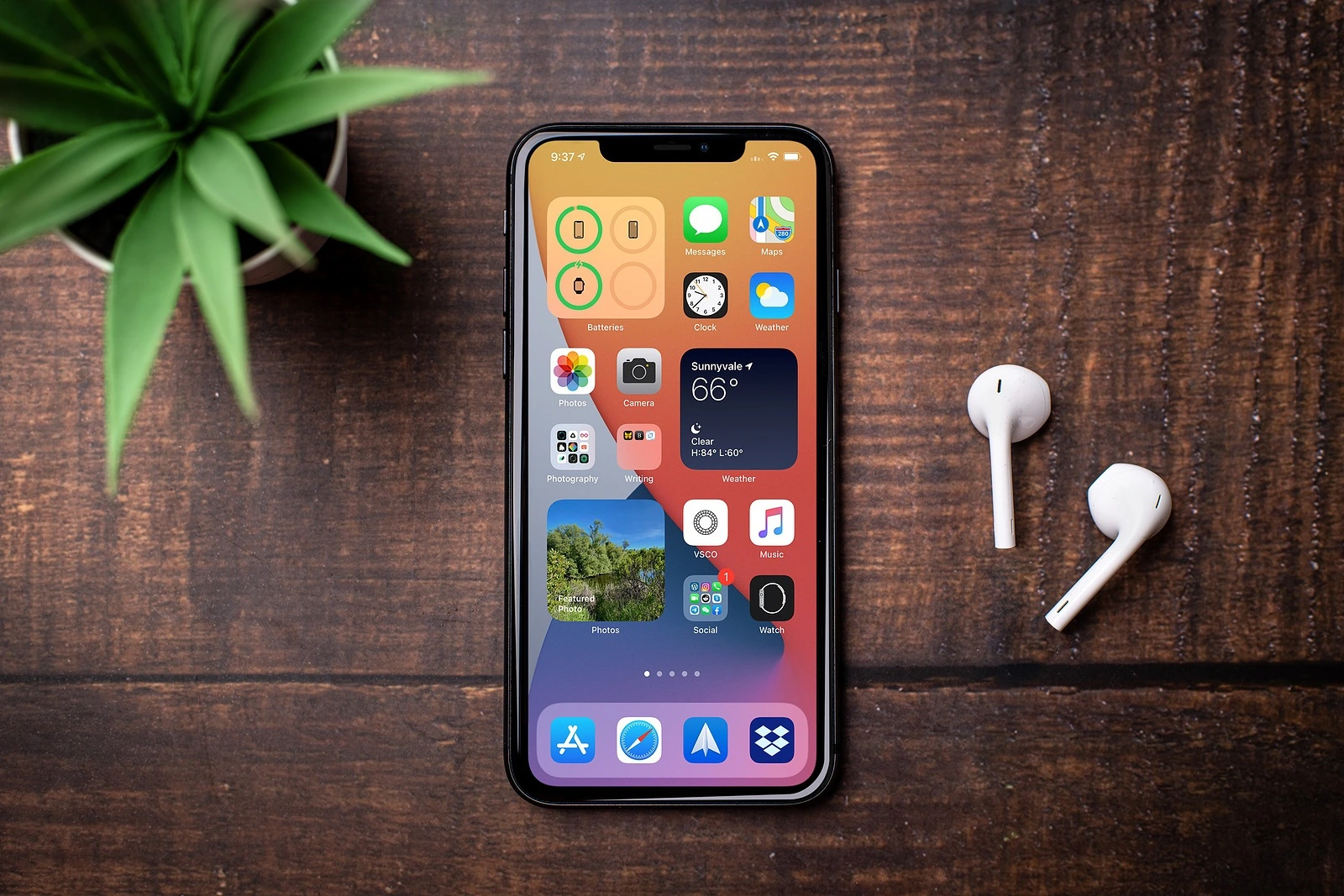 Antalya, TURKEY - August 18, 2020. new ios 14 screen iphone, Apple's next operating system for its smartphones to be released