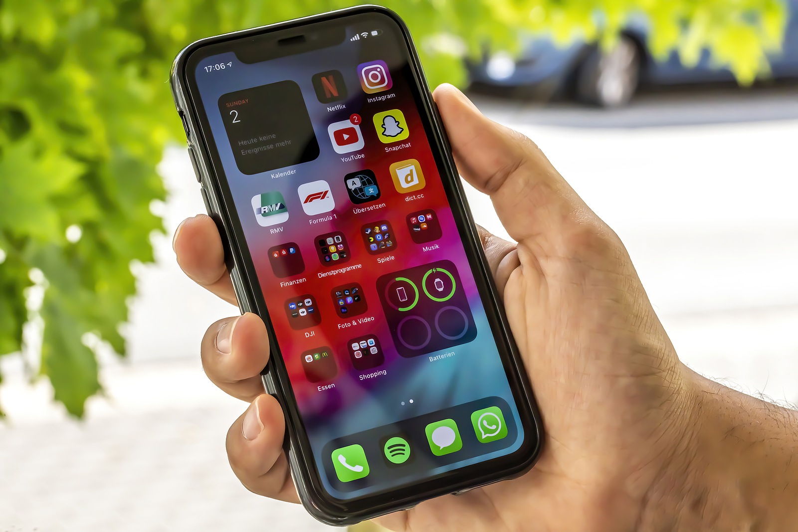 Frankfurt, Germany - August 02nd, 2020: A german developer testing the new beta version of IOS 14 on an iPhone 11 Pro Max, the next version of the Apple software for their devices, testing the widgets.