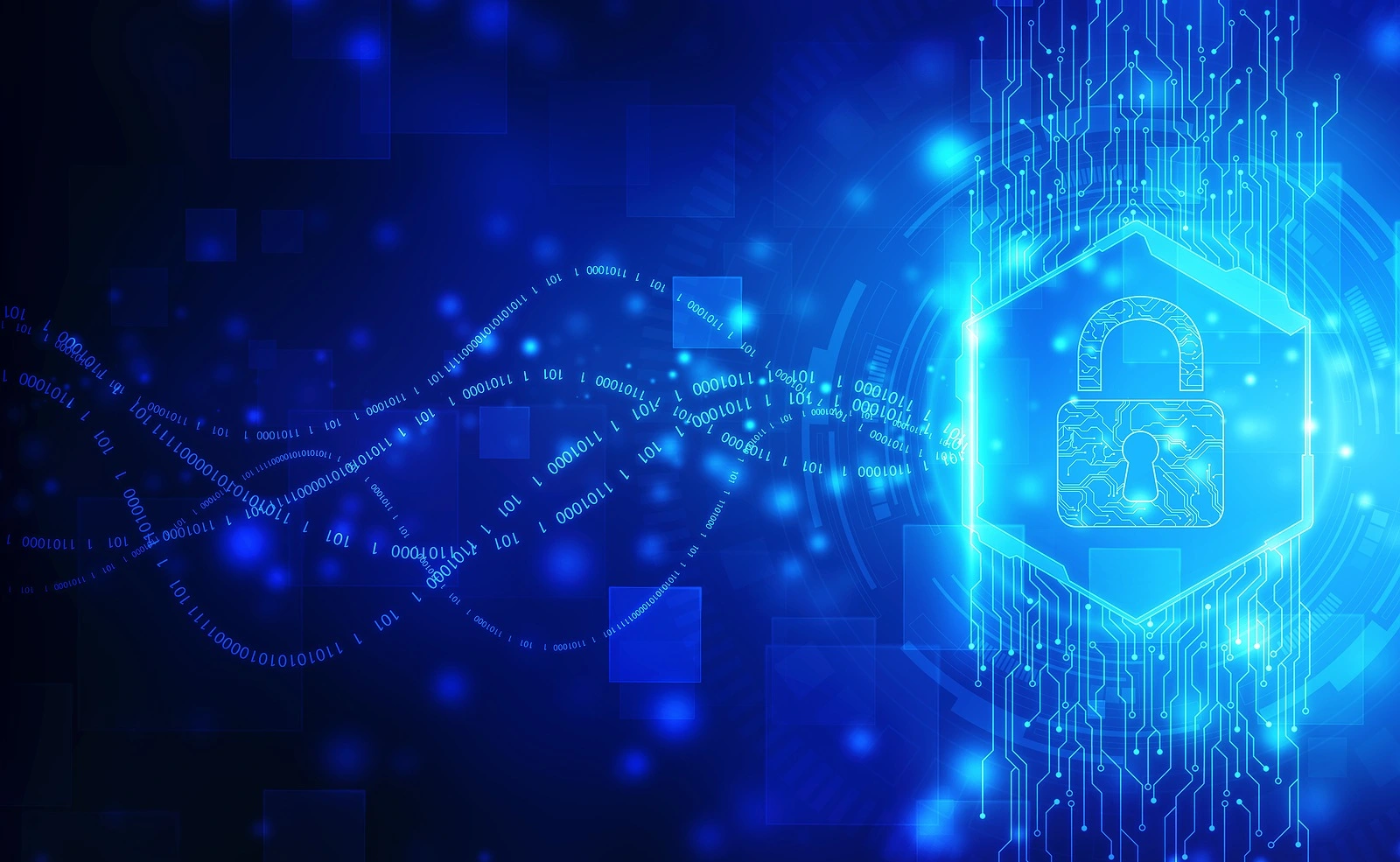 Closed Padlock on digital screen, cyber security concept background, Security concept background. Data protection Cyber Security Privacy Business Internet Technology Concept. 2d illustration