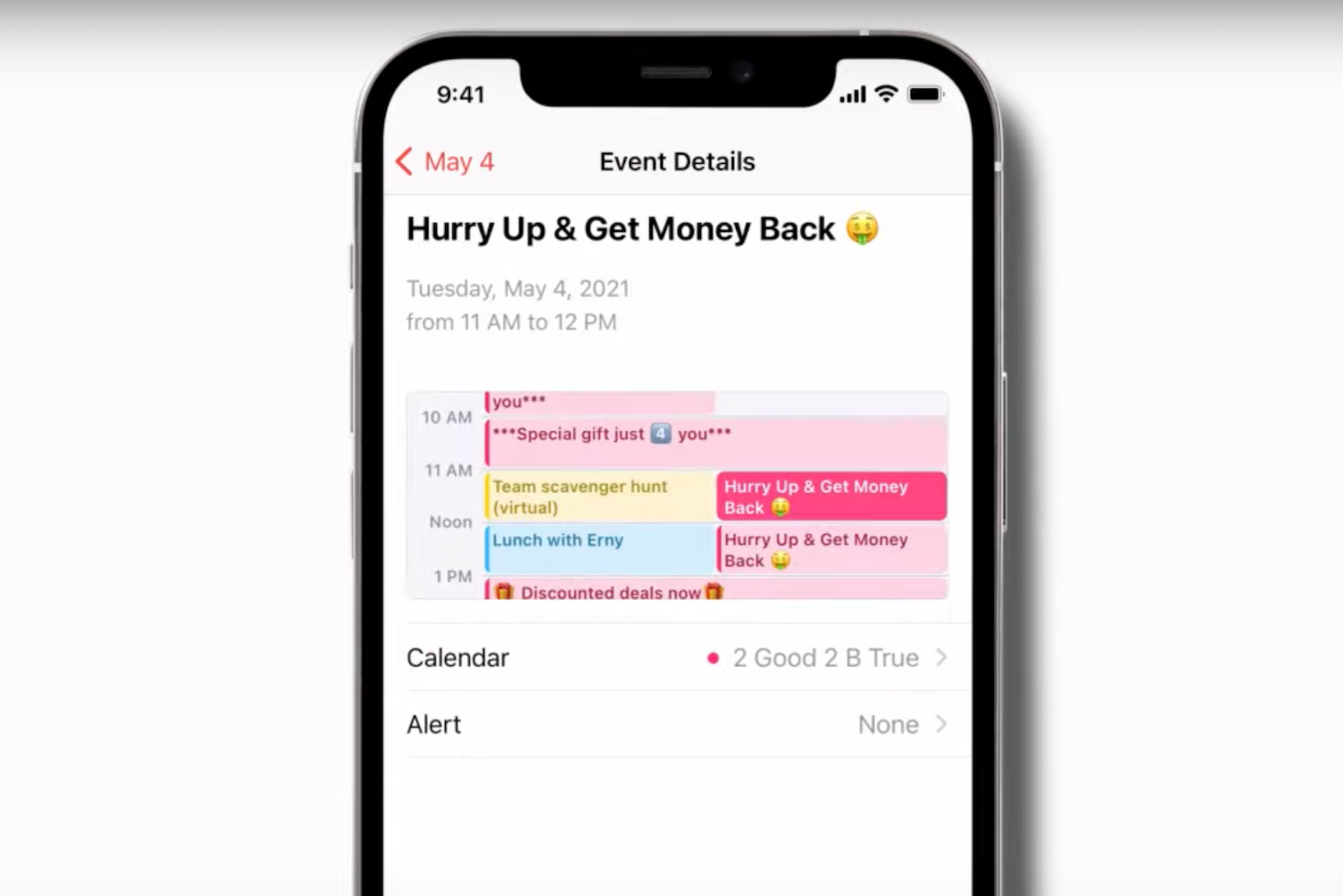 calendar spam iPhone