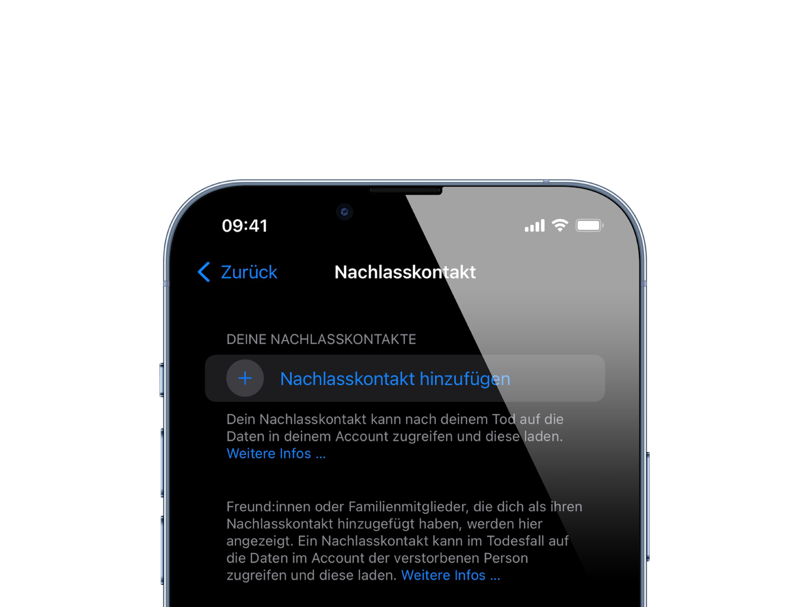 iOS 15.2 Beta 2: Apple integrates "Estate Contact"