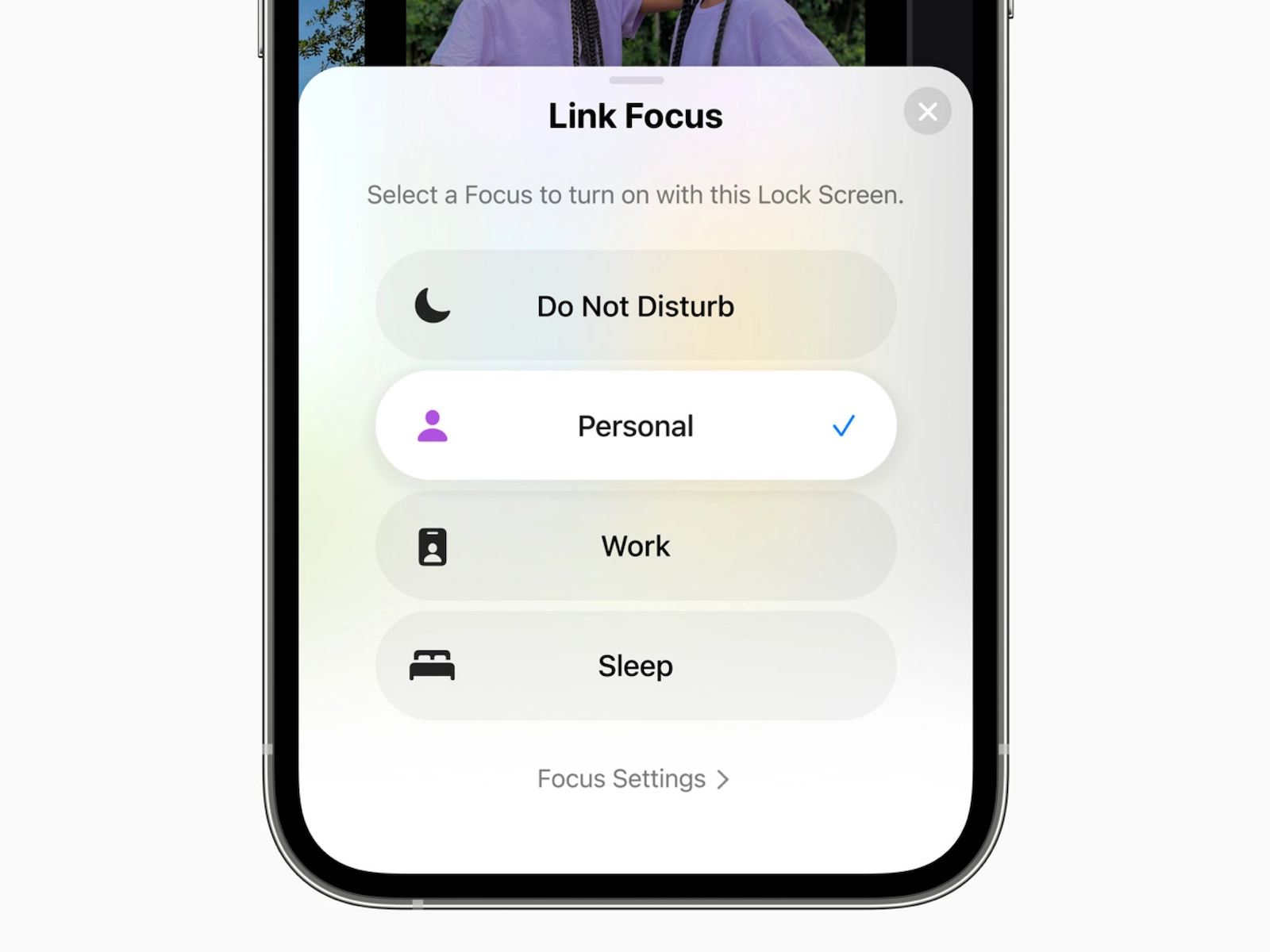 iOS 16 Focus