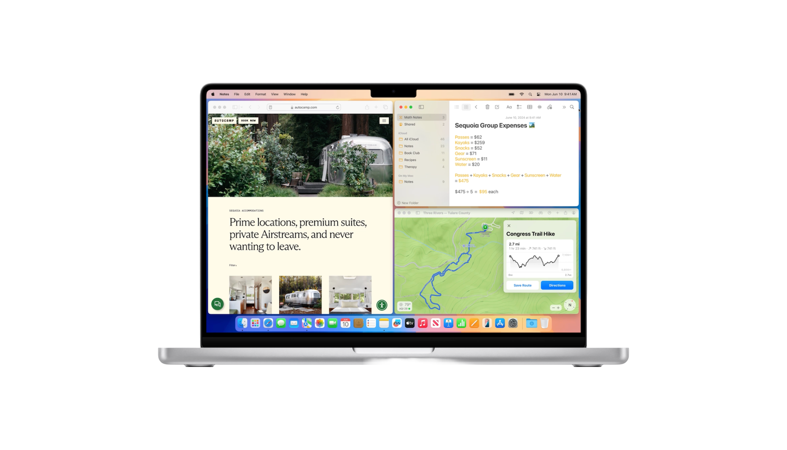 macOS Sequoia window layout