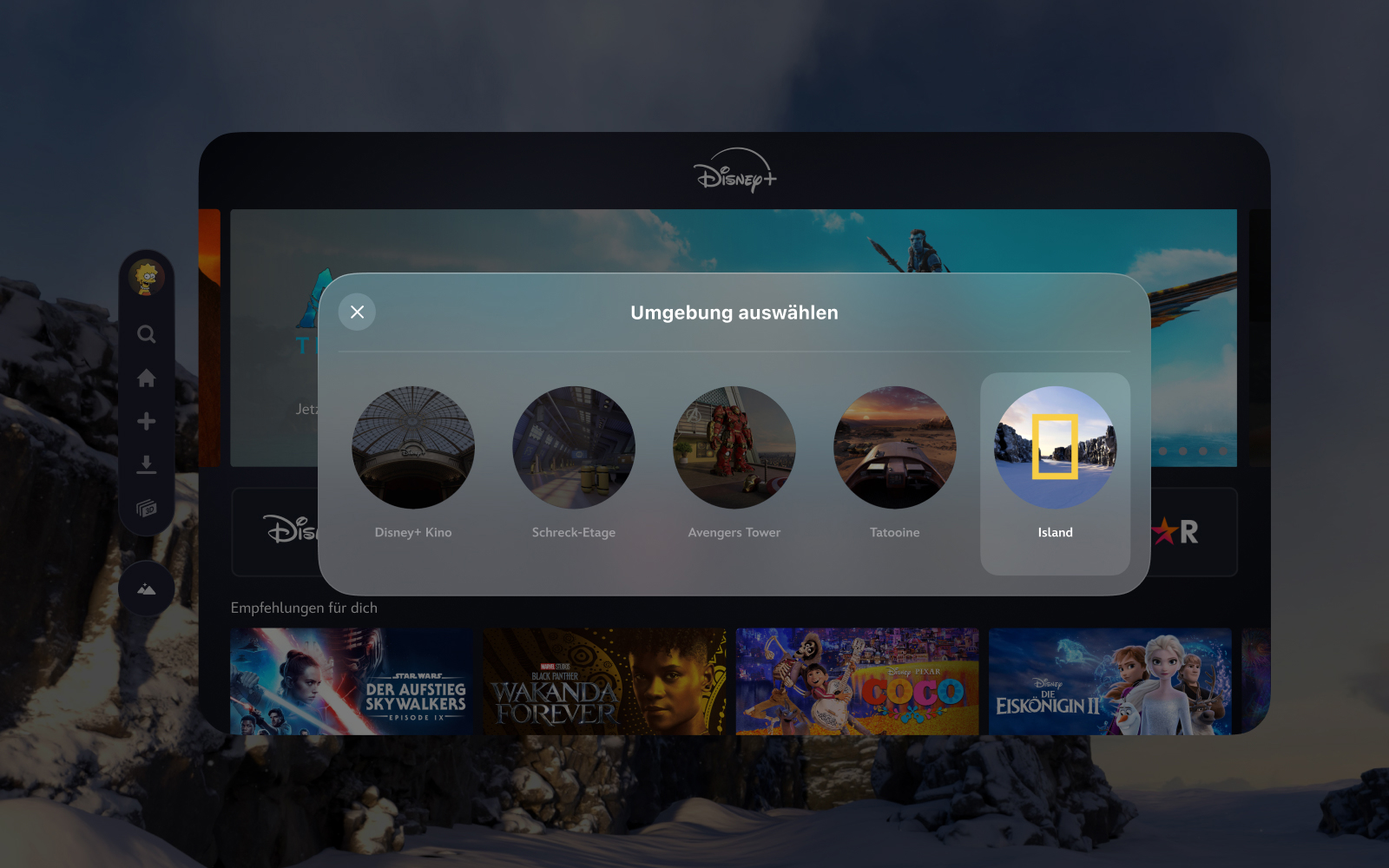 Vision Pro: New 3D Movies and Environment on Disney+