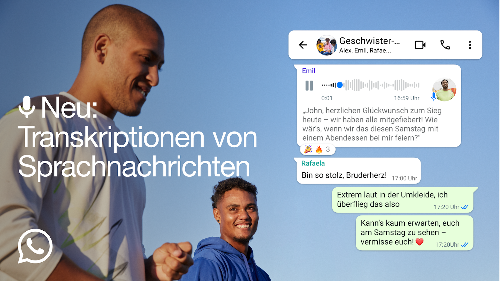 WhatsApp transcription of voice messages
