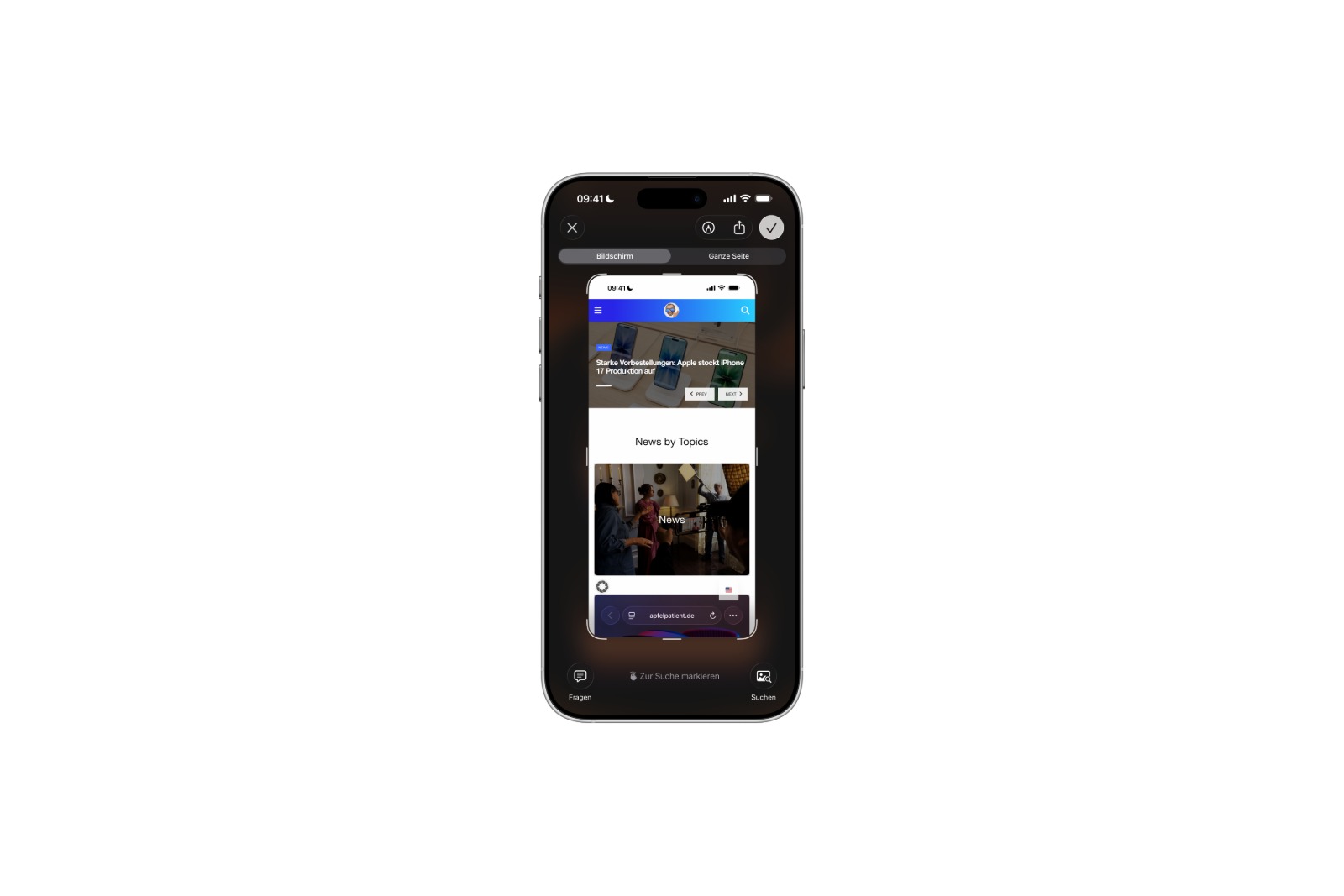 iOS 26 Screenshot Preview