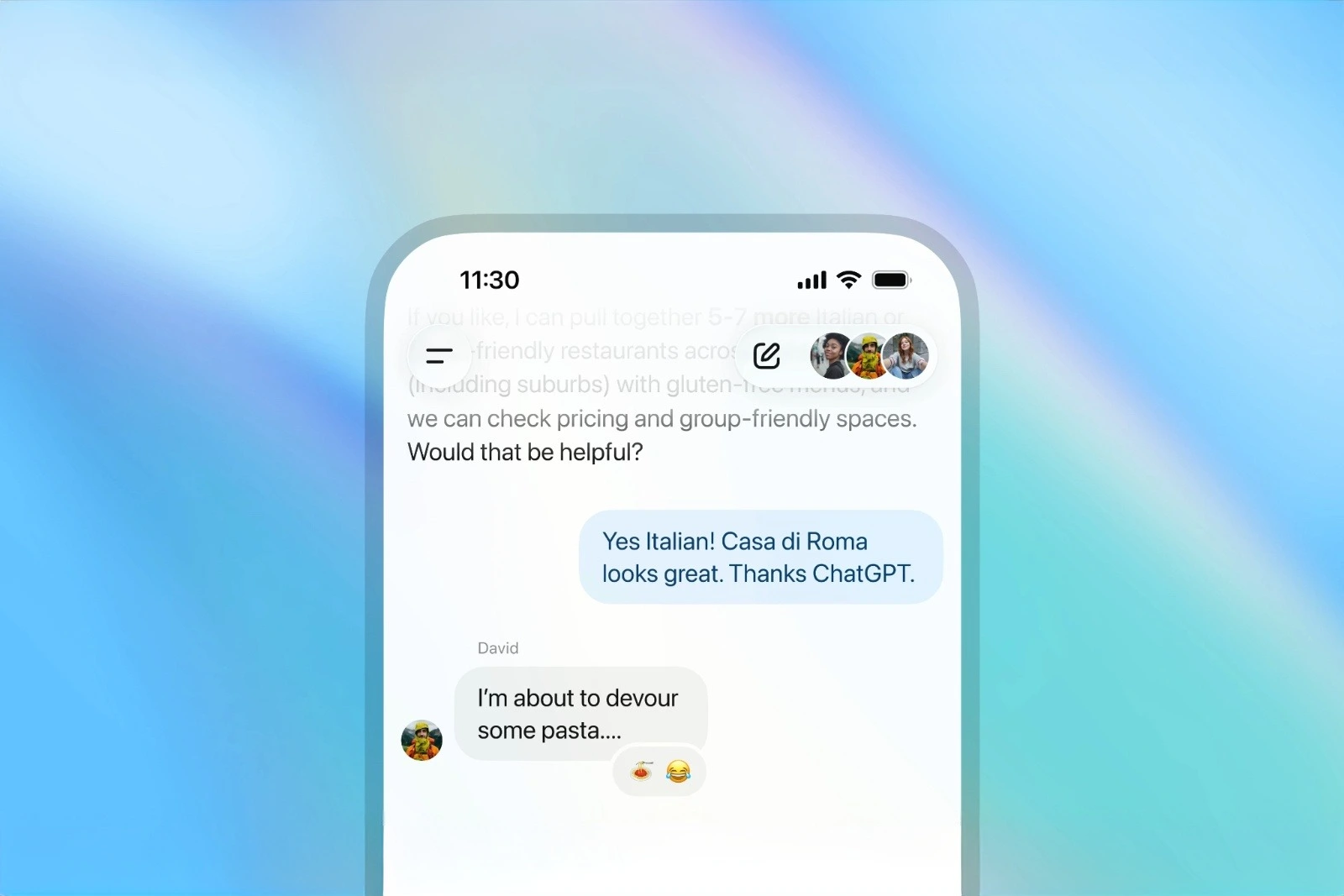 ChatGPT group chats