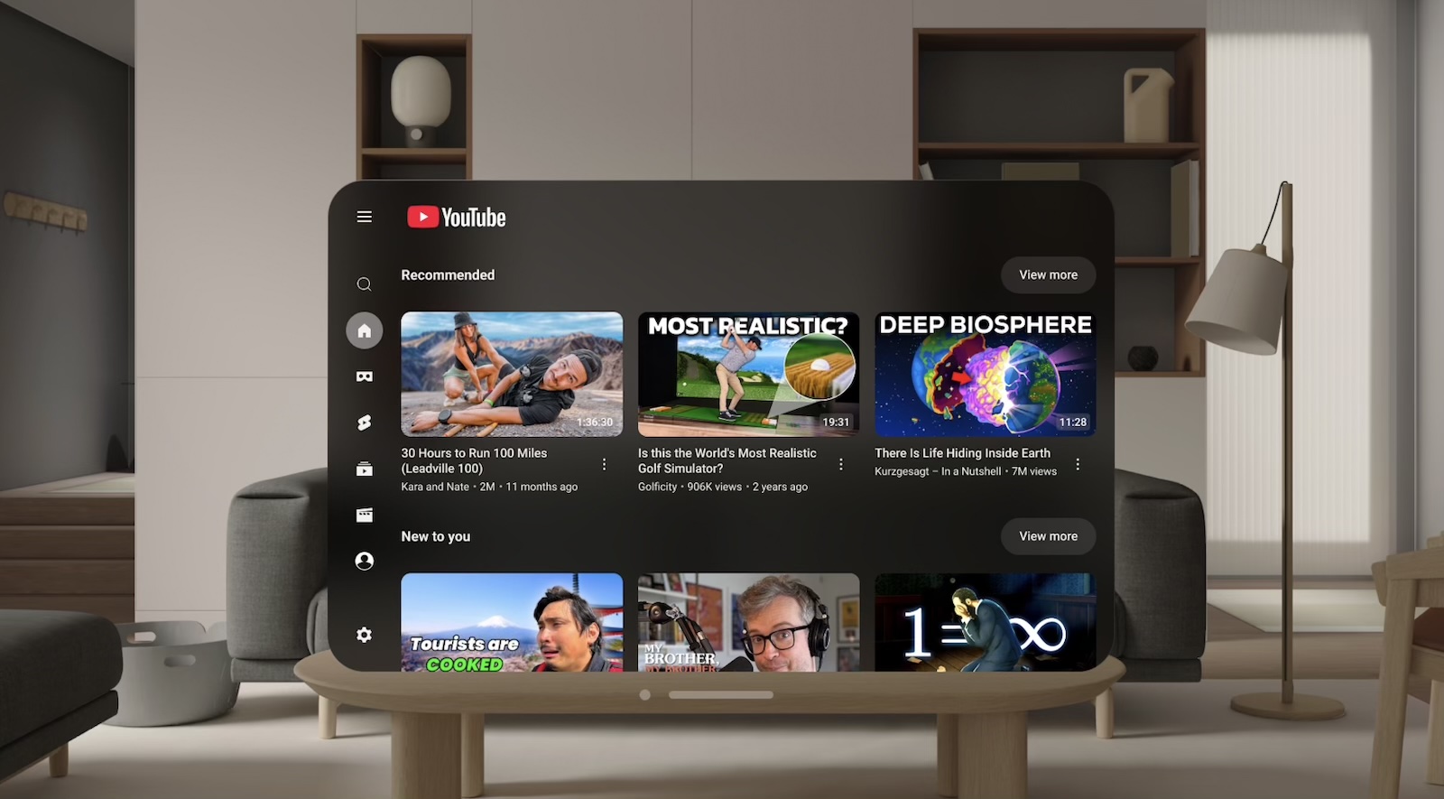 YouTube App Apple Vision Pro