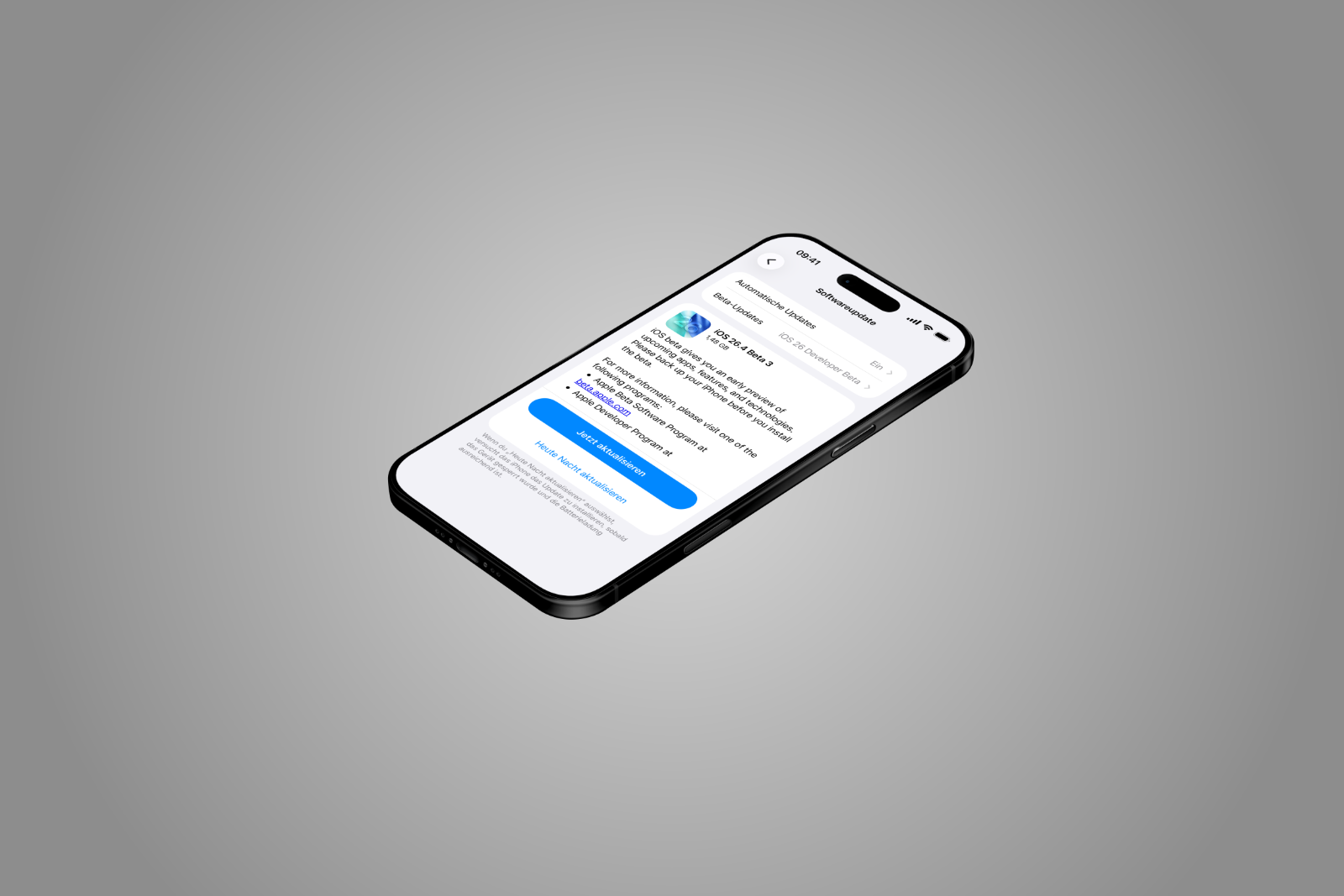 iOS 26.4 Beta 3 Apple