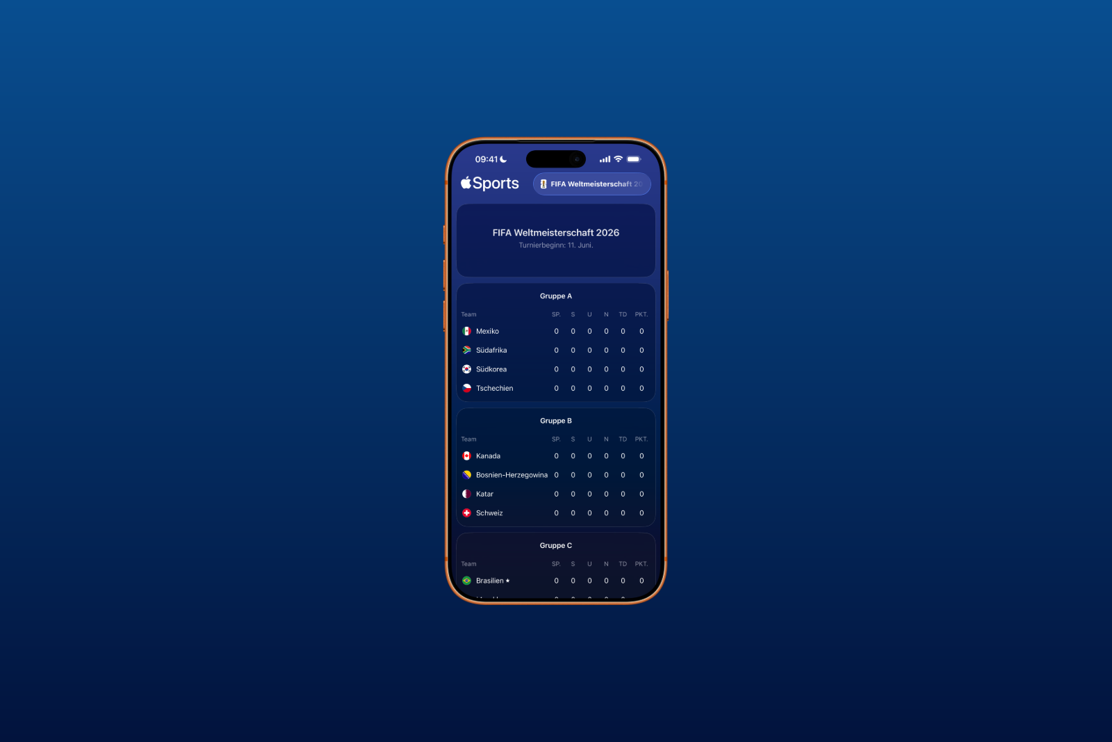 Apple Sports FIFA World Cup 2026