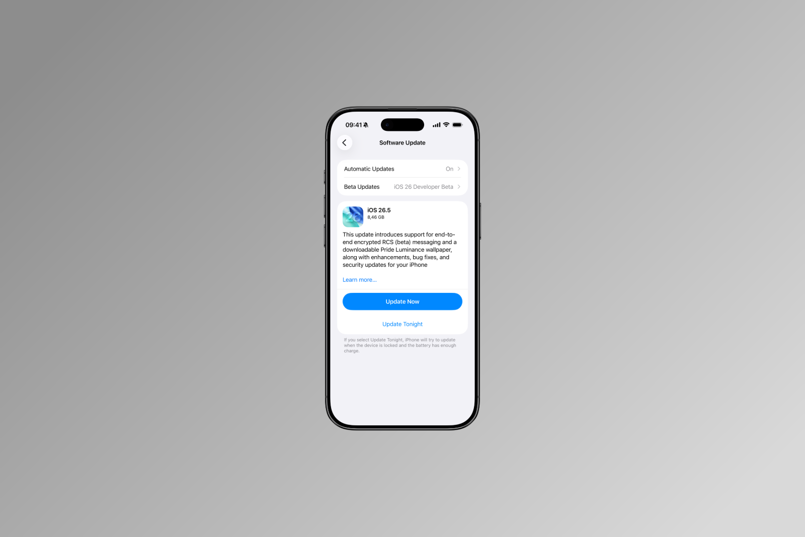 iOS 26.5 RC Apple