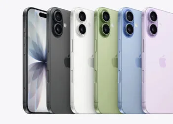 Five iPhone models side by side, one facing forward with visible Dynamic Island – the iPhone 18 generation launches in two waves