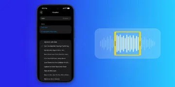 Create an iPhone ringtone: ringtone selection in the iPhone settings next to a waveform with a highlighted section