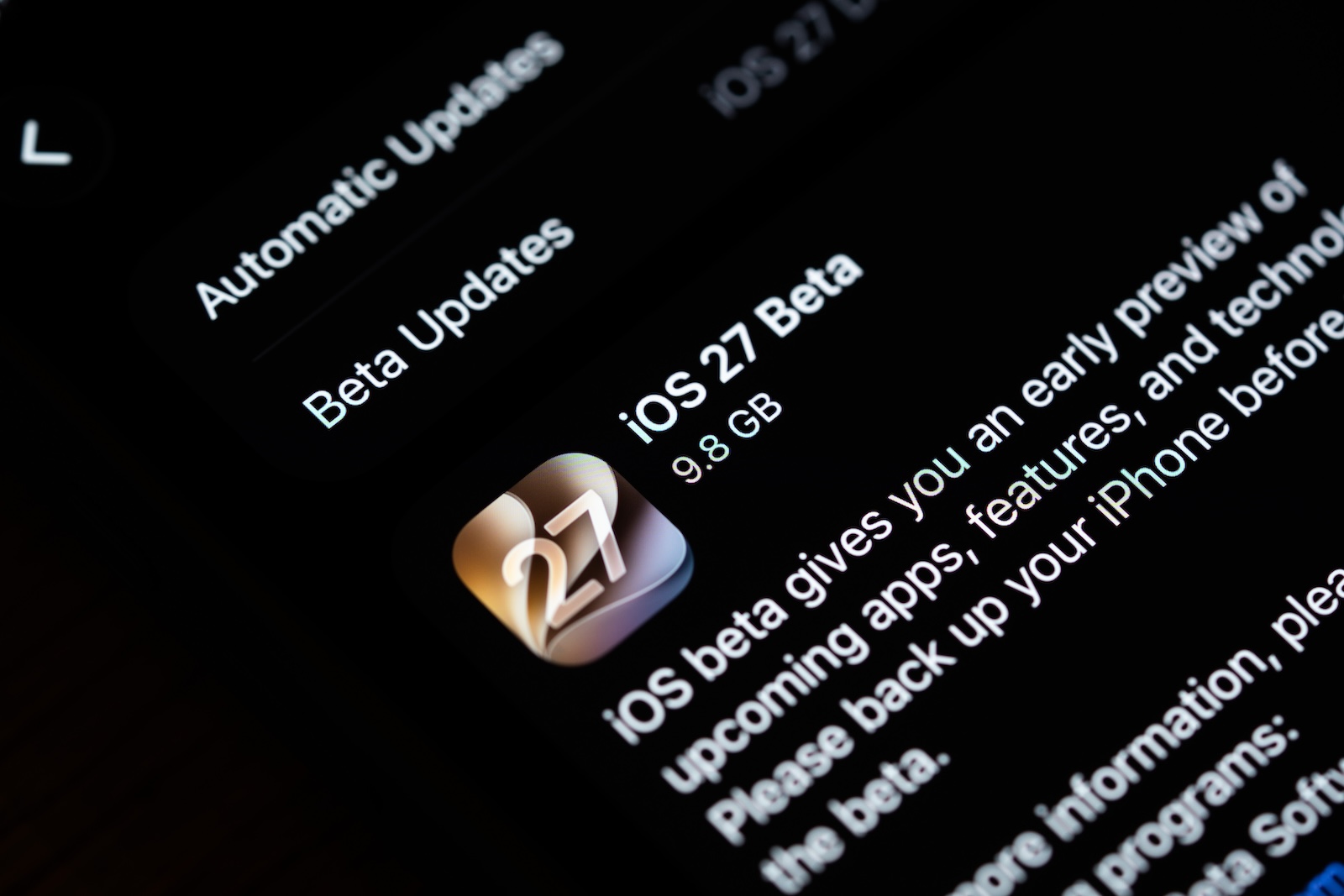 iOS 27 Public Beta