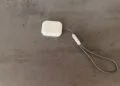 AirPods Pro charging case with lanyard as an image for AirPods camera spatial audio, current generation without cameras