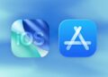 iOS and App Store icons side by side on a blue gradient, as new App Store business terms take effect in the EU in October