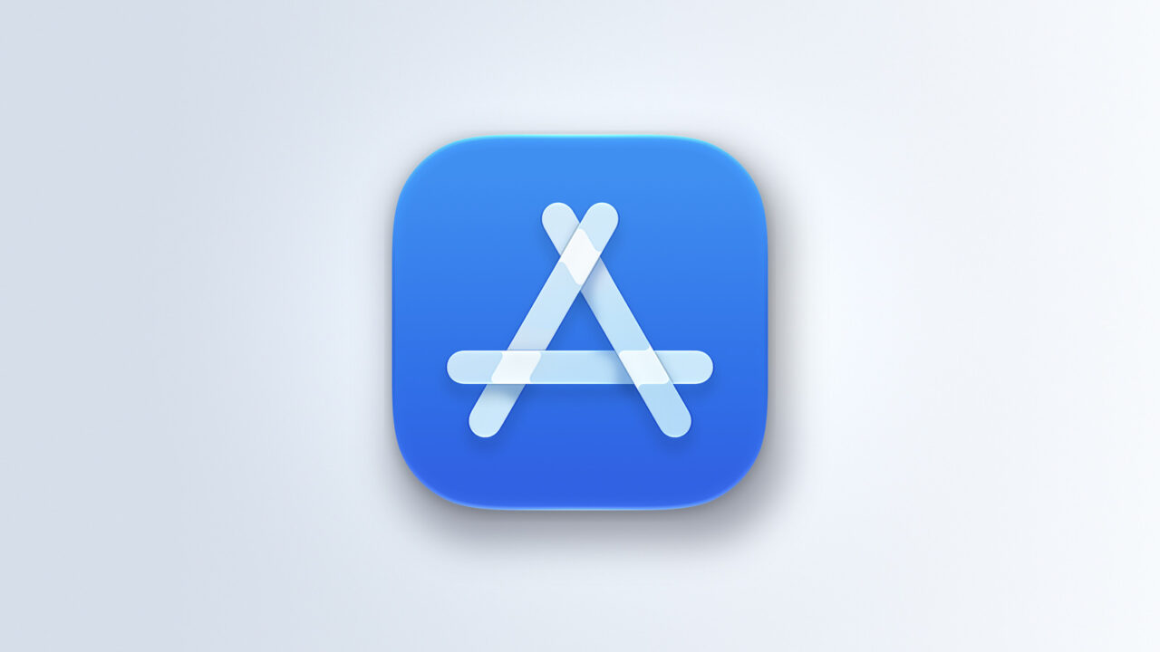 App Store icon on a light gradient illustrating the App Store commission on external purchases