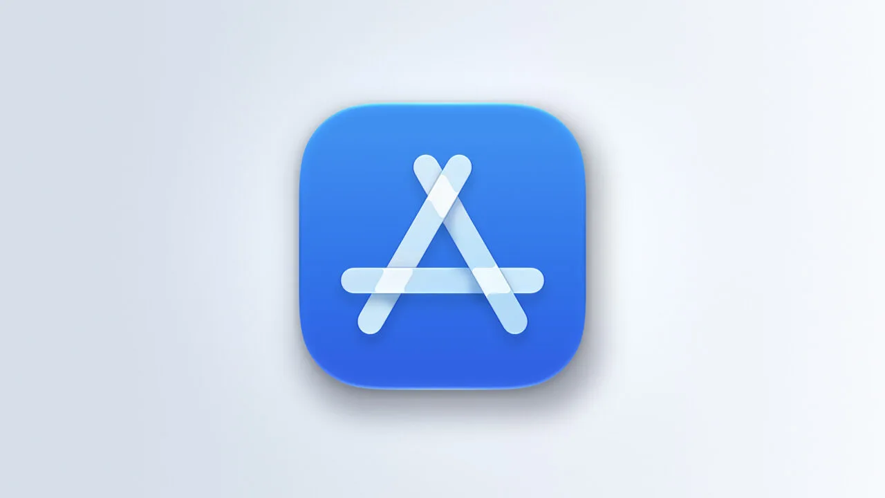 App Store icon on a light gradient illustrating the App Store commission on external purchases