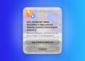 App tracking query window on the iPhone with an orange warning hand and the options to deny and allow app tracking.
