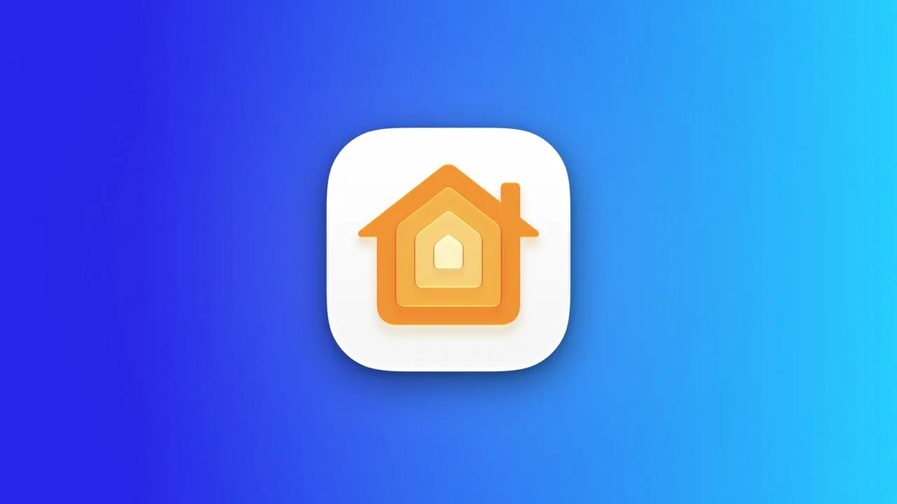 Home app icon on a blue gradient representing the Apple HomePad with profile detection