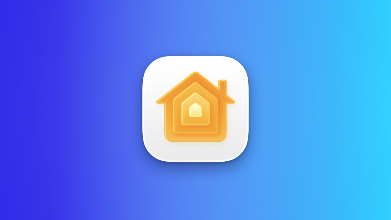 Home app icon on a blue gradient representing the Apple smart home hub