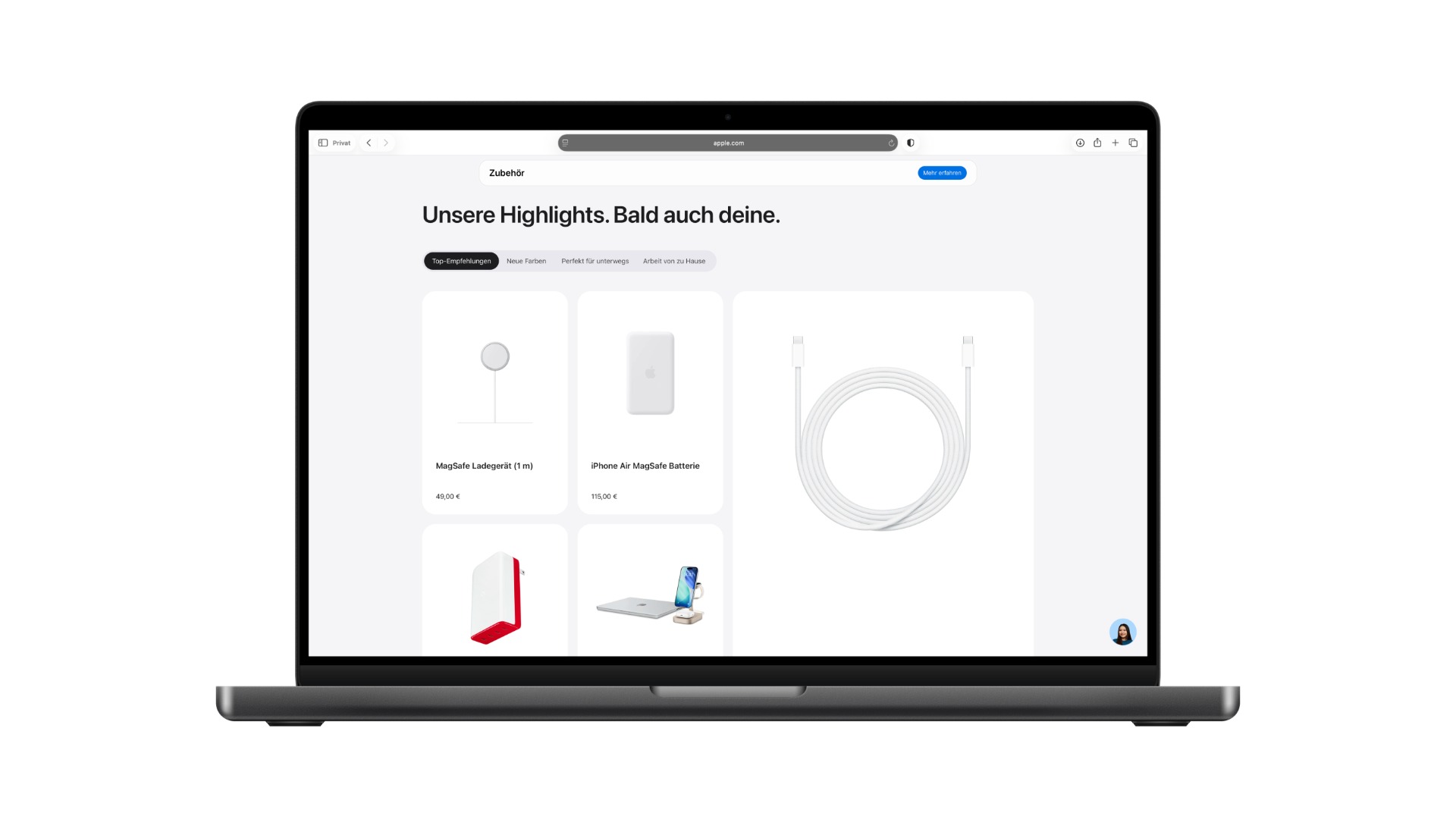 Redesigned accessories homepage in the Apple Store with a product bar from iPhone to Beats