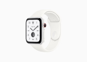 Apple Watch Edition Series 5 with a white ceramic case and matching sport band, the last ceramic model in the line so far