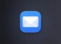 Mail app icon on a dark gradient illustrating the Hide My Email feature