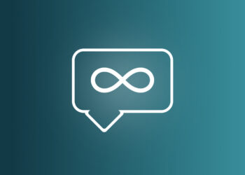 Illustrated speech bubble containing an infinity symbol, the ChatGPT free tier drops its limit on text messages