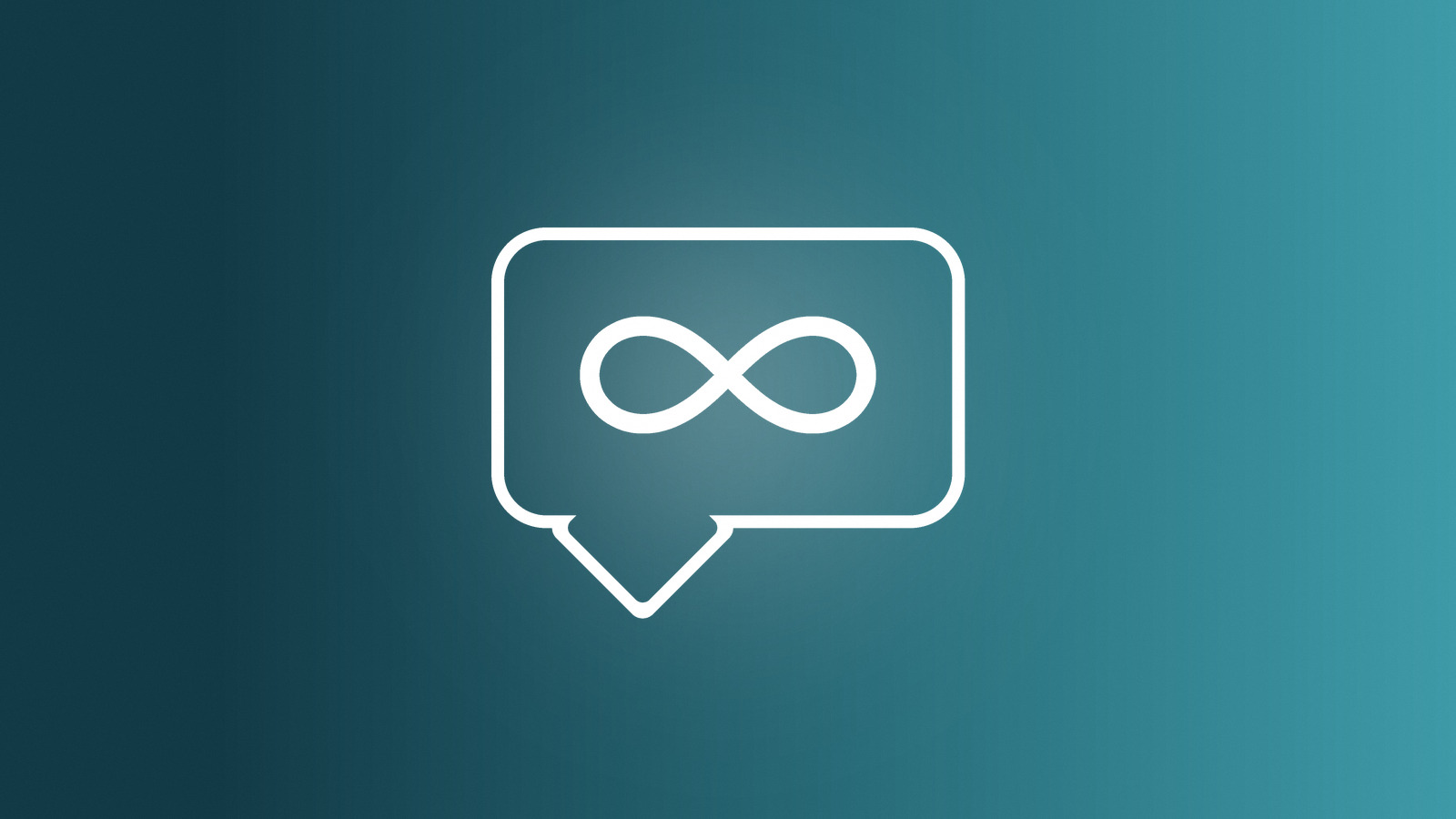 Illustrated speech bubble containing an infinity symbol, the ChatGPT free tier drops its limit on text messages